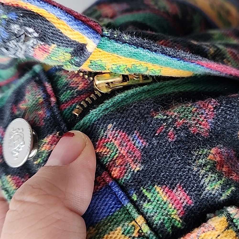 Vintage Versace Jeans Couture Fauna Rainbow Stripe Cotton Denim Jeans - Picture 11 of 11